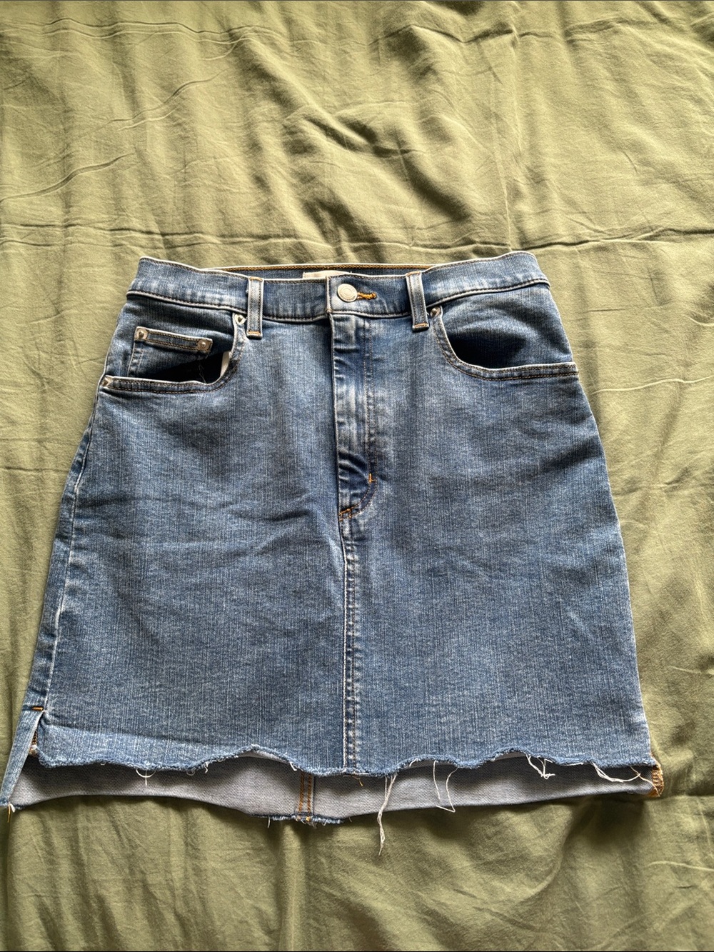 Wilfred Free Denim Mini Skirt